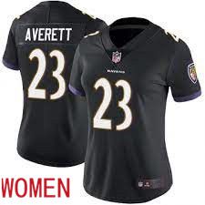 Women Baltimore Ravens #23 Anthony Averett Black Nike Limited Player NFL Jersey->youth nfl jersey->Youth Jersey